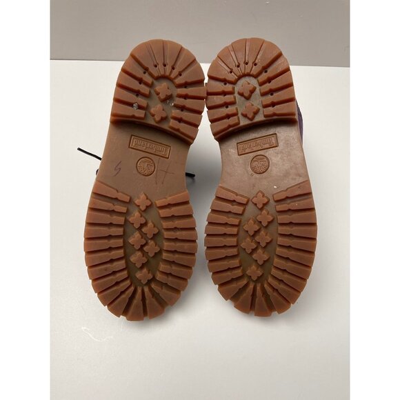 Purple Timberland Boots Waterproof Girl’s  Size 1.5 - Picture 6 of 7